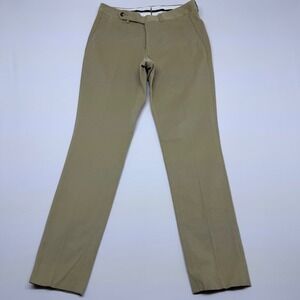 Proper Cloth Adam Dress Pant Mens Khaki Flat Front Cotton Blend Size Custom